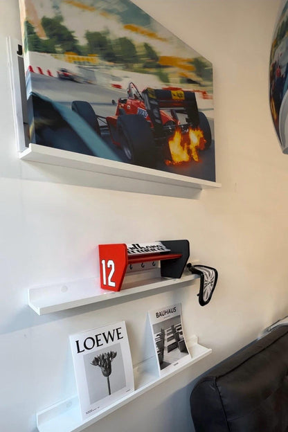 Retro racing key holder decrotive, MP4/4 inspired design VINTAGE