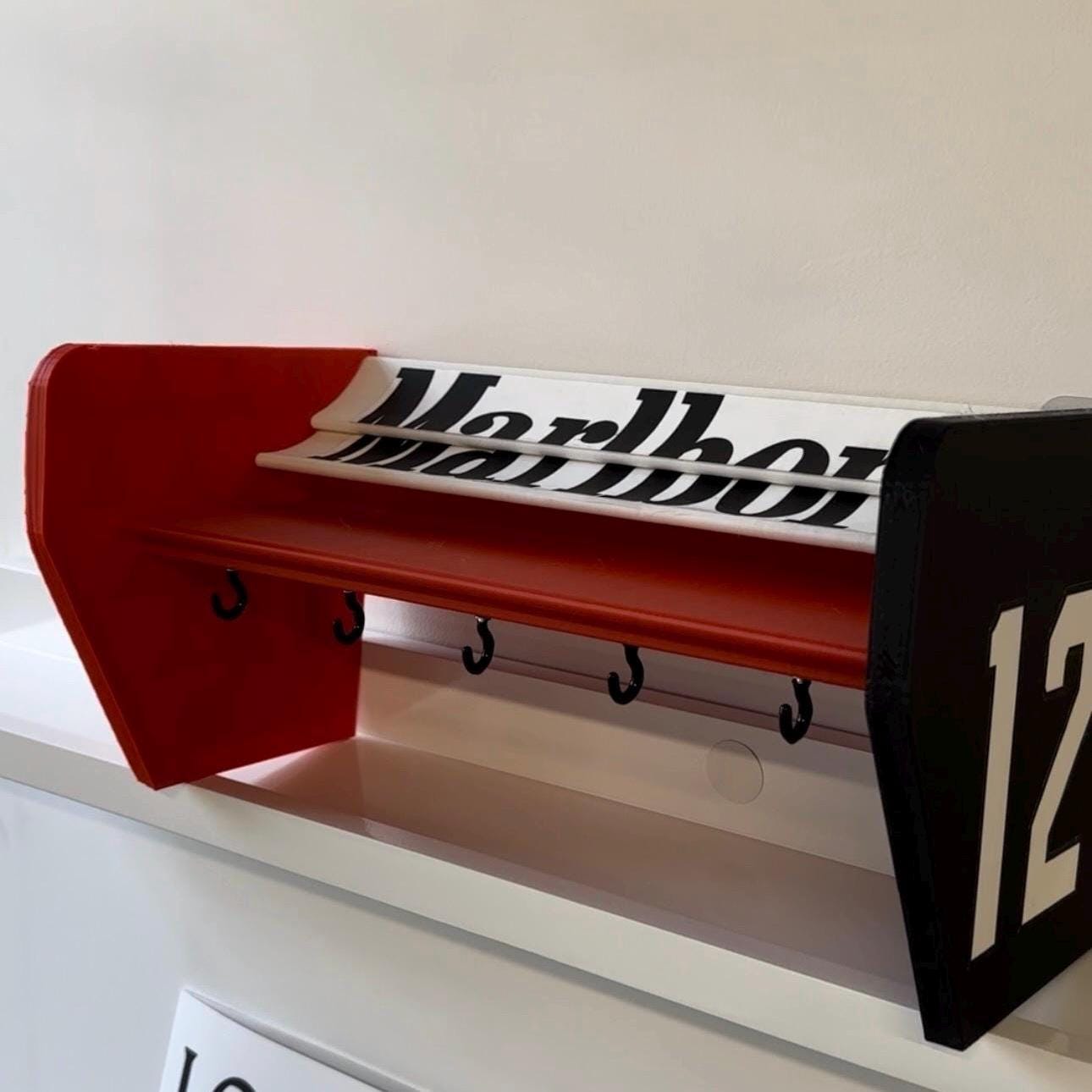 Retro racing key holder decrotive, MP4/4 inspired design VINTAGE