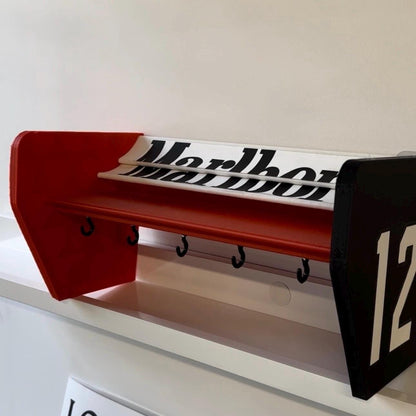 Retro racing key holder decrotive, MP4/4 inspired design VINTAGE